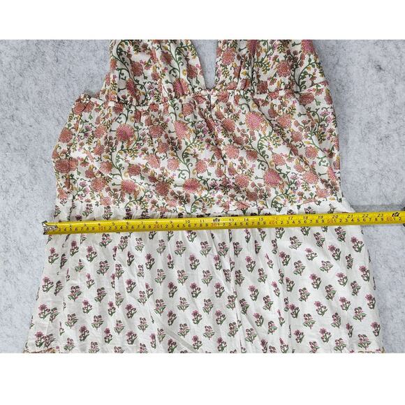 Japna Maxi Dress Cotton Floral Tiered  Fully Lined Spaghetti Straps Size XL NEW - Picture 11 of 12